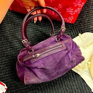 COACH suede Y2K hand bag